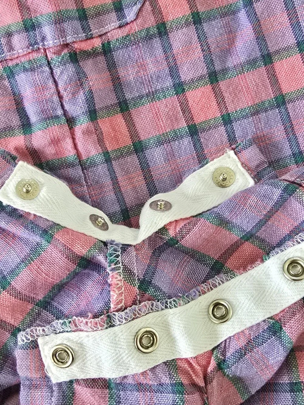 Vintage L.L.Bean Baby Plaid Shortalls